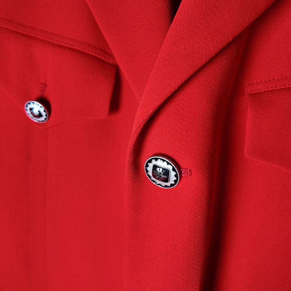 Pal Zileri Gruppo Forall Italy Wool Blazer Red Statement Jacket Mens L 54 - Picture 3 of 12